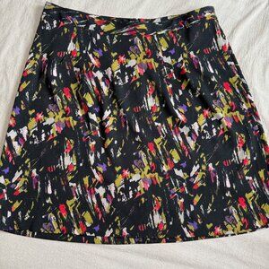 Lane Bryant Black Paint‎ Splatter A-Line Skirt Size 16